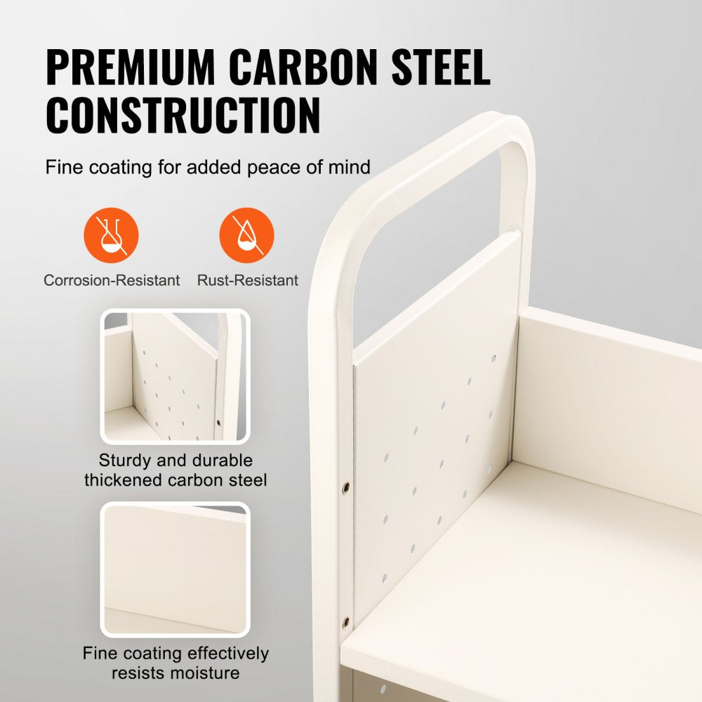 HXTC-L - Heavy-Duty Carbon Steel Book Cart with 330 lbs Capacity