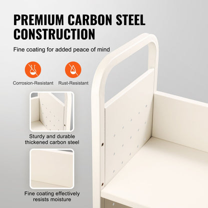 HXTC-L - Heavy-Duty Carbon Steel Book Cart with 330 lbs Capacity
