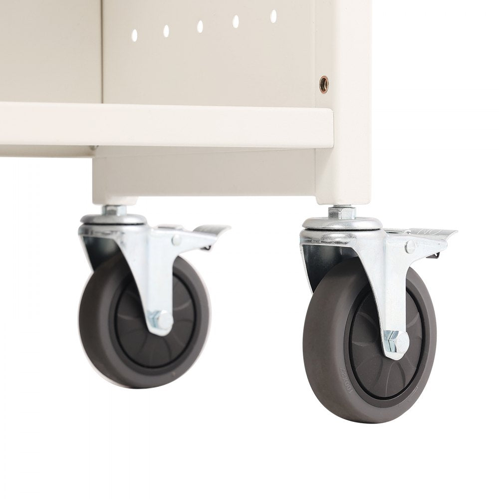 HXTC-L - Heavy-Duty Carbon Steel Book Cart with 330 lbs Capacity