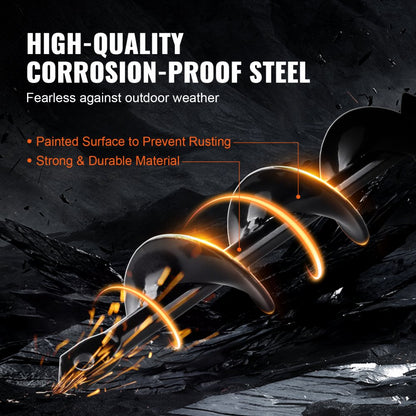 A8DS4-42BK - VEVOR 1.6"x16.5" Spiral Garden Auger Drill Bit for Planting