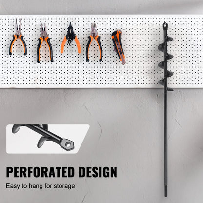 A8DS4-42BK - VEVOR 1.6"x16.5" Spiral Garden Auger Drill Bit for Planting