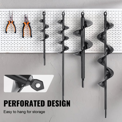 A8DS4-22BK - VEVOR 4-Piece Garden Auger Drill Bit Set, Efficient Soil Digging