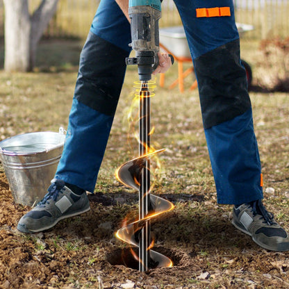 A8DS4-22BK - VEVOR 4-Piece Garden Auger Drill Bit Set, Efficient Soil Digging