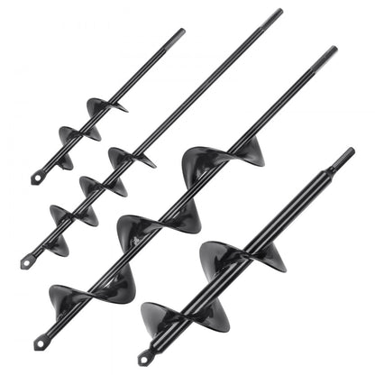 A8DS4-22BK - VEVOR 4-Piece Garden Auger Drill Bit Set, Efficient Soil Digging