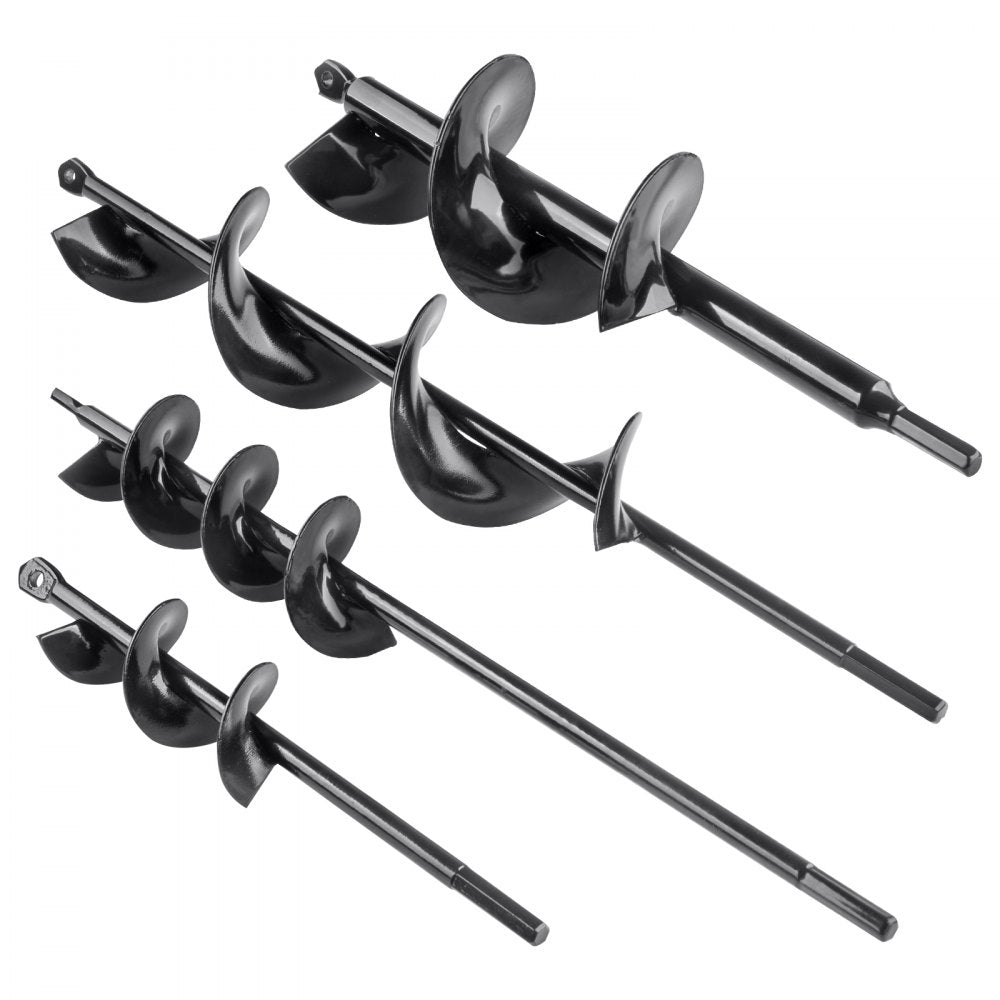 A8DS4-22BK - VEVOR 4-Piece Garden Auger Drill Bit Set, Efficient Soil Digging