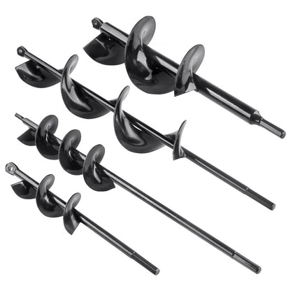 A8DS4-22BK - VEVOR 4-Piece Garden Auger Drill Bit Set, Efficient Soil Digging