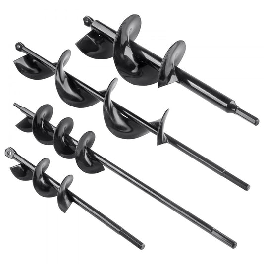 A8DS4-22BK - VEVOR 4-Piece Garden Auger Drill Bit Set, Efficient Soil Digging