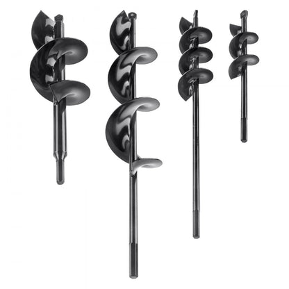 A8DS4-22BK - VEVOR 4-Piece Garden Auger Drill Bit Set, Efficient Soil Digging