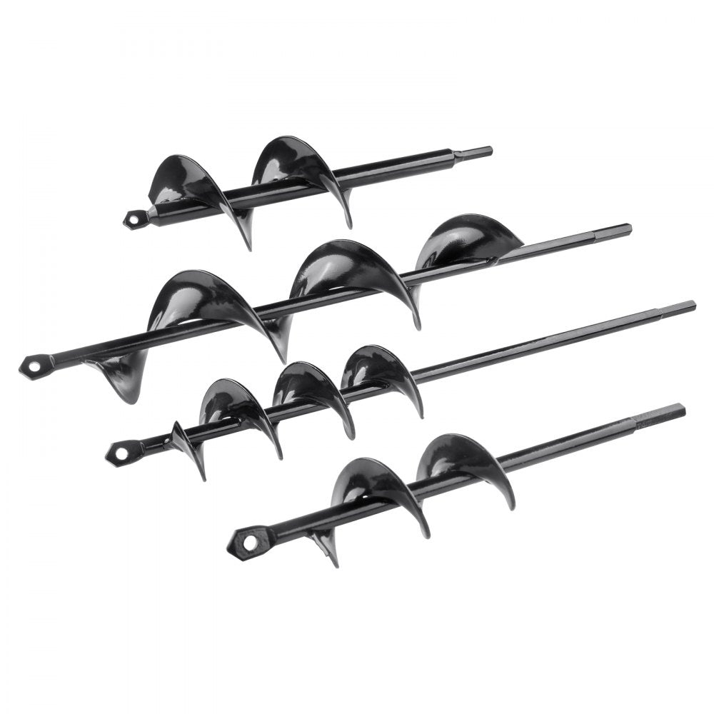 A8DS4-22BK - VEVOR 4-Piece Garden Auger Drill Bit Set, Efficient Soil Digging