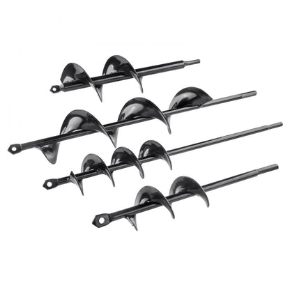 A8DS4-22BK - VEVOR 4-Piece Garden Auger Drill Bit Set, Efficient Soil Digging