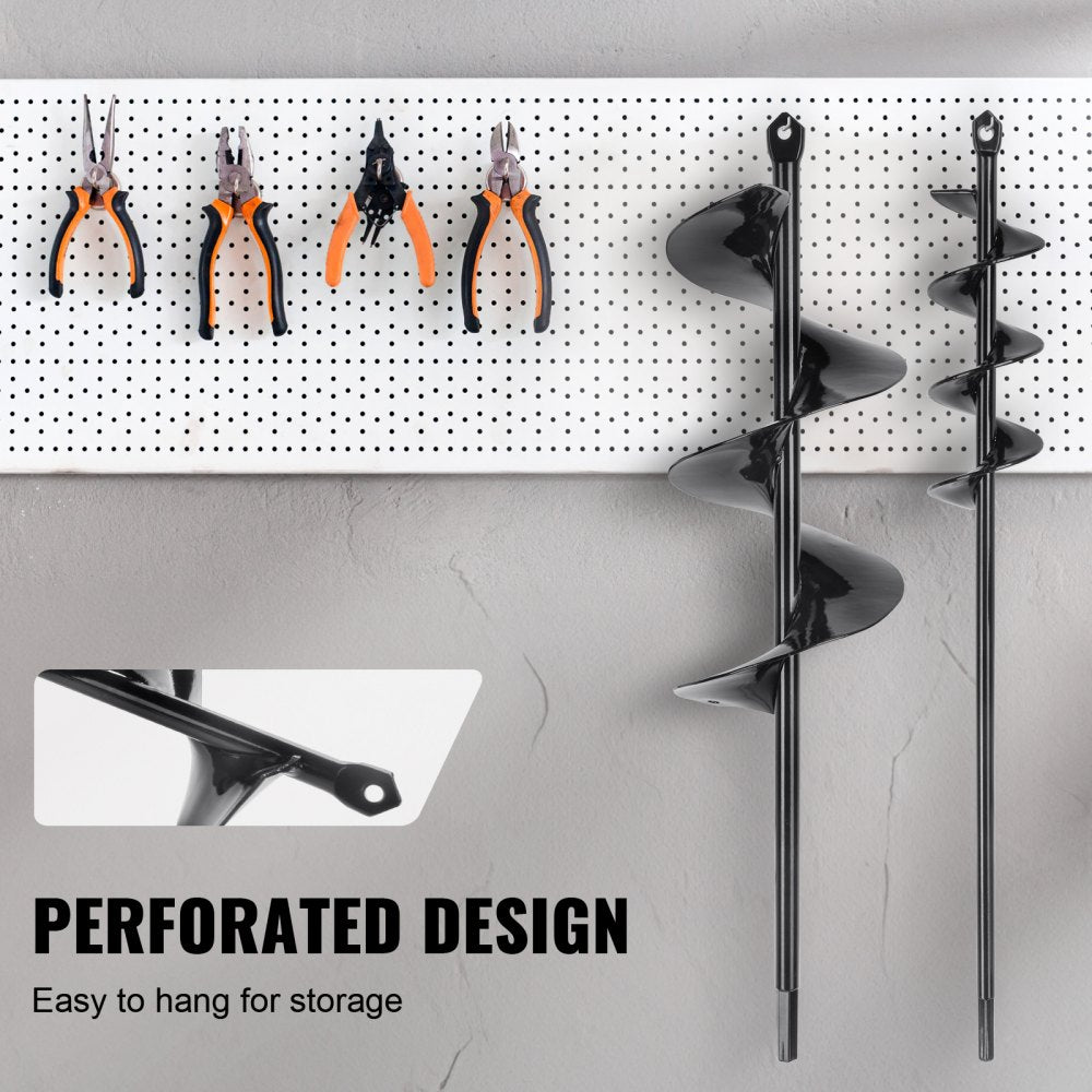 A25DY10-40BK & A8DS5-42BK - Versatile 2-16" & 4-16" Steel Garden Auger Bits