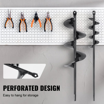 A25DY10-40BK & A8DS5-42BK - Versatile 2-16" & 4-16" Steel Garden Auger Bits