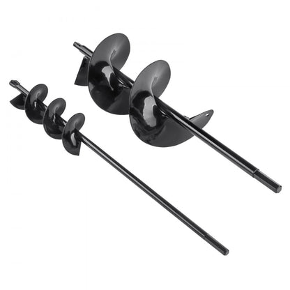 A25DY10-40BK & A8DS5-42BK - Versatile 2-16" & 4-16" Steel Garden Auger Bits