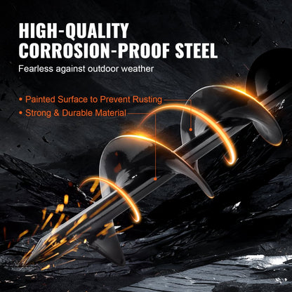 A16DY8-60BK - 3x24" Durable Garden Auger Bit for Easy Planting