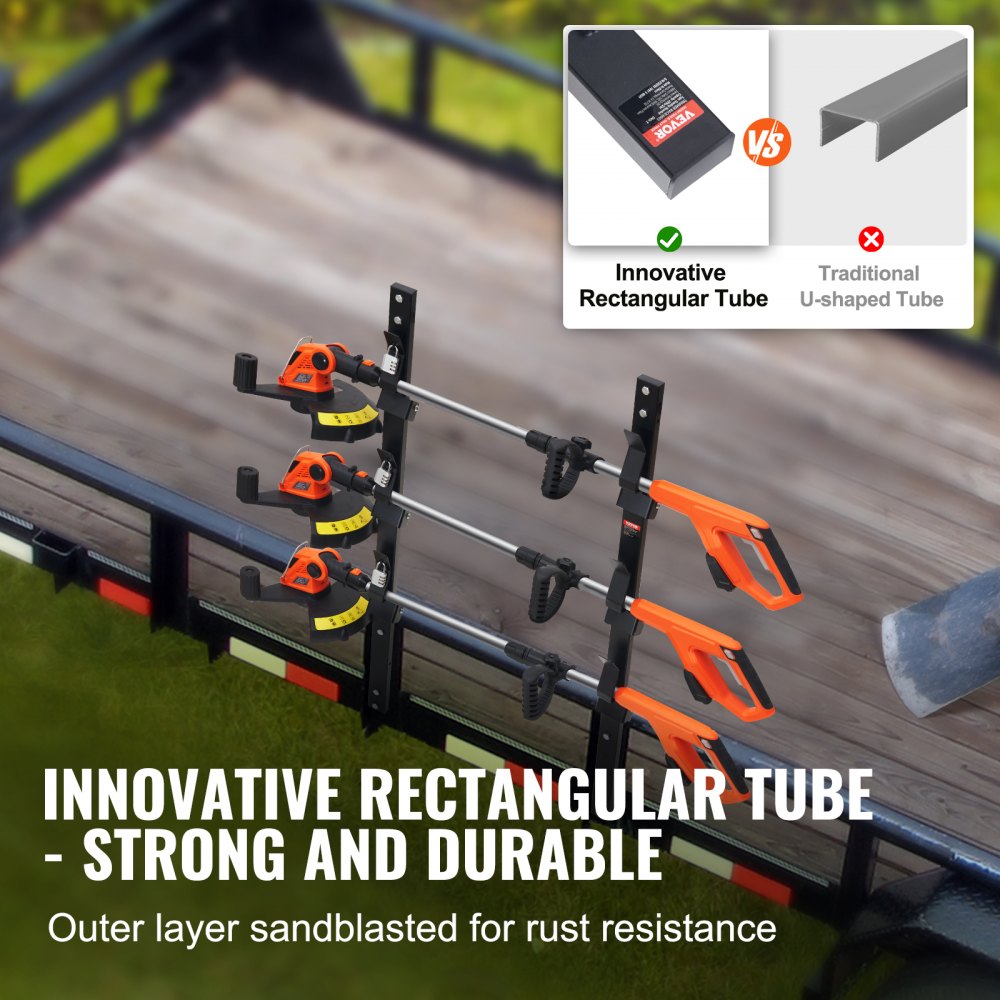 6604 - Heavy-Duty 3-Place Trimmer Rack with Secure Password Lock