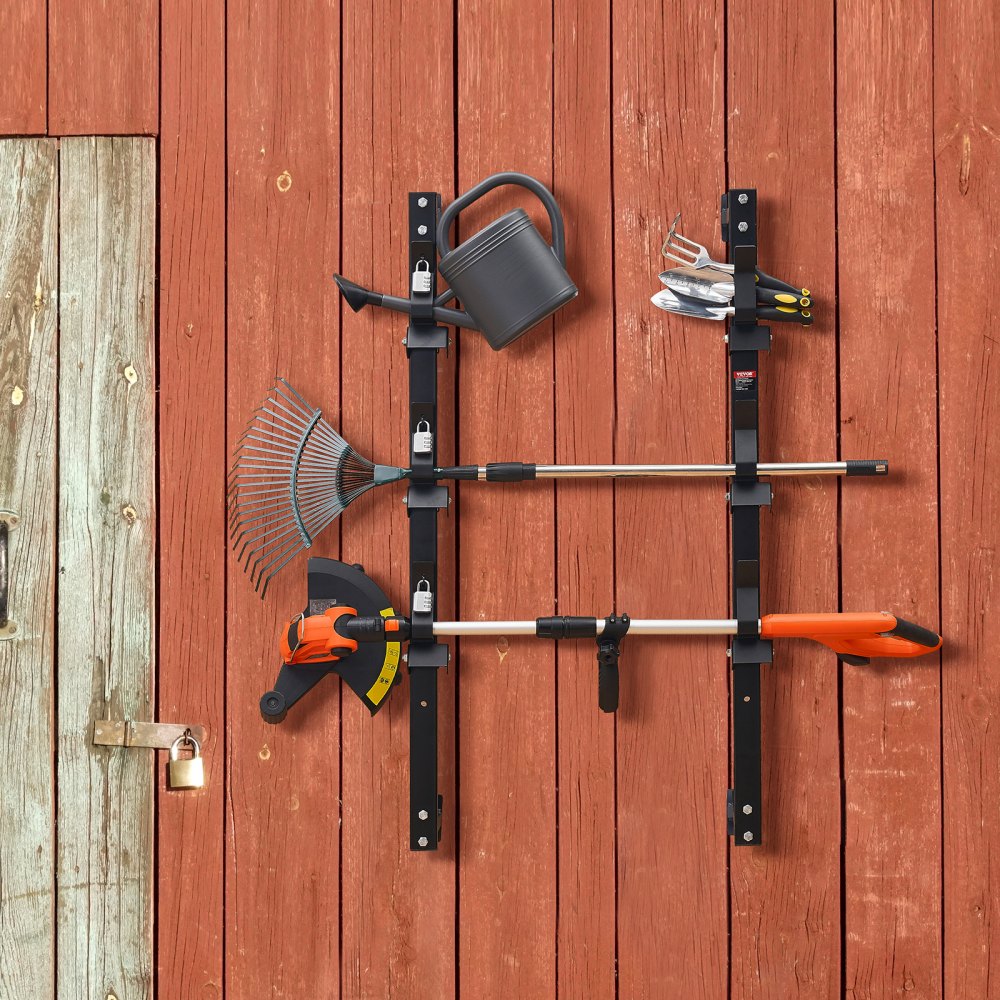 6604 - Heavy-Duty 3-Place Trimmer Rack with Secure Password Lock