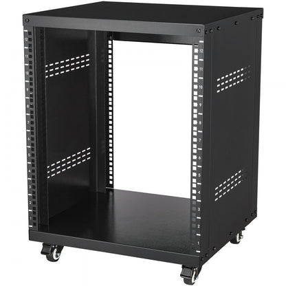 SPT-605-12 - 12U Steel Rack with Open Design and Lockable Casters