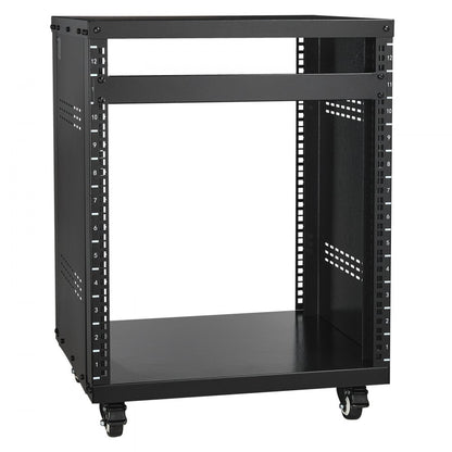 SPT-605-12 - 12U Steel Rack with Open Design and Lockable Casters