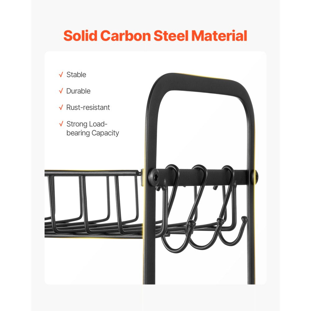 MUG-XM004 - Stylish 2-Tier Carbon Steel Coffee Organizer with 12 Hooks