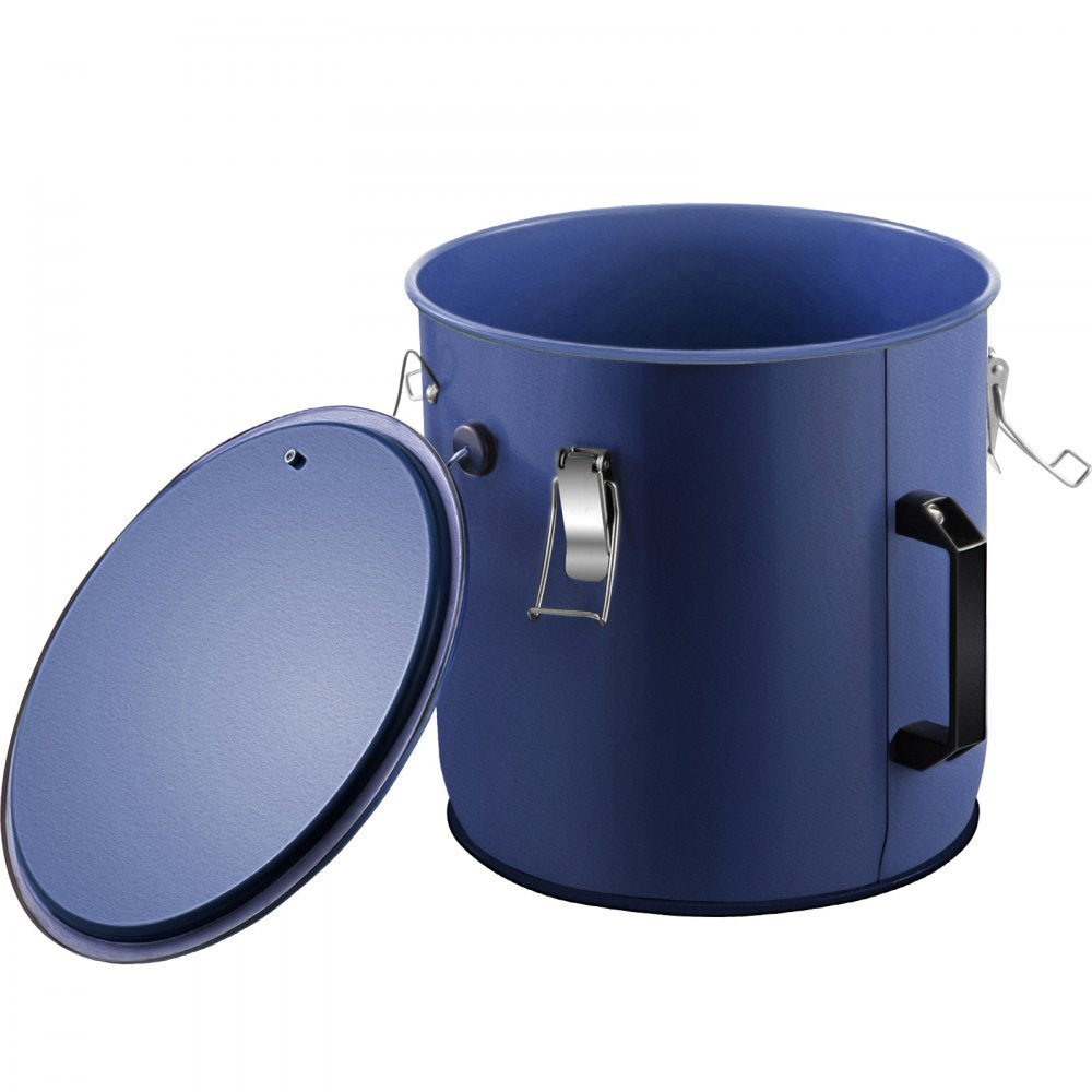 6 Gal Grease Bucket - Durable Steel Fryer Waste Container with Handles