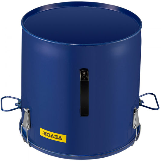 8 Gal Grease Bucket - Durable Steel Fryer Oil Caddy with Lid & Filters