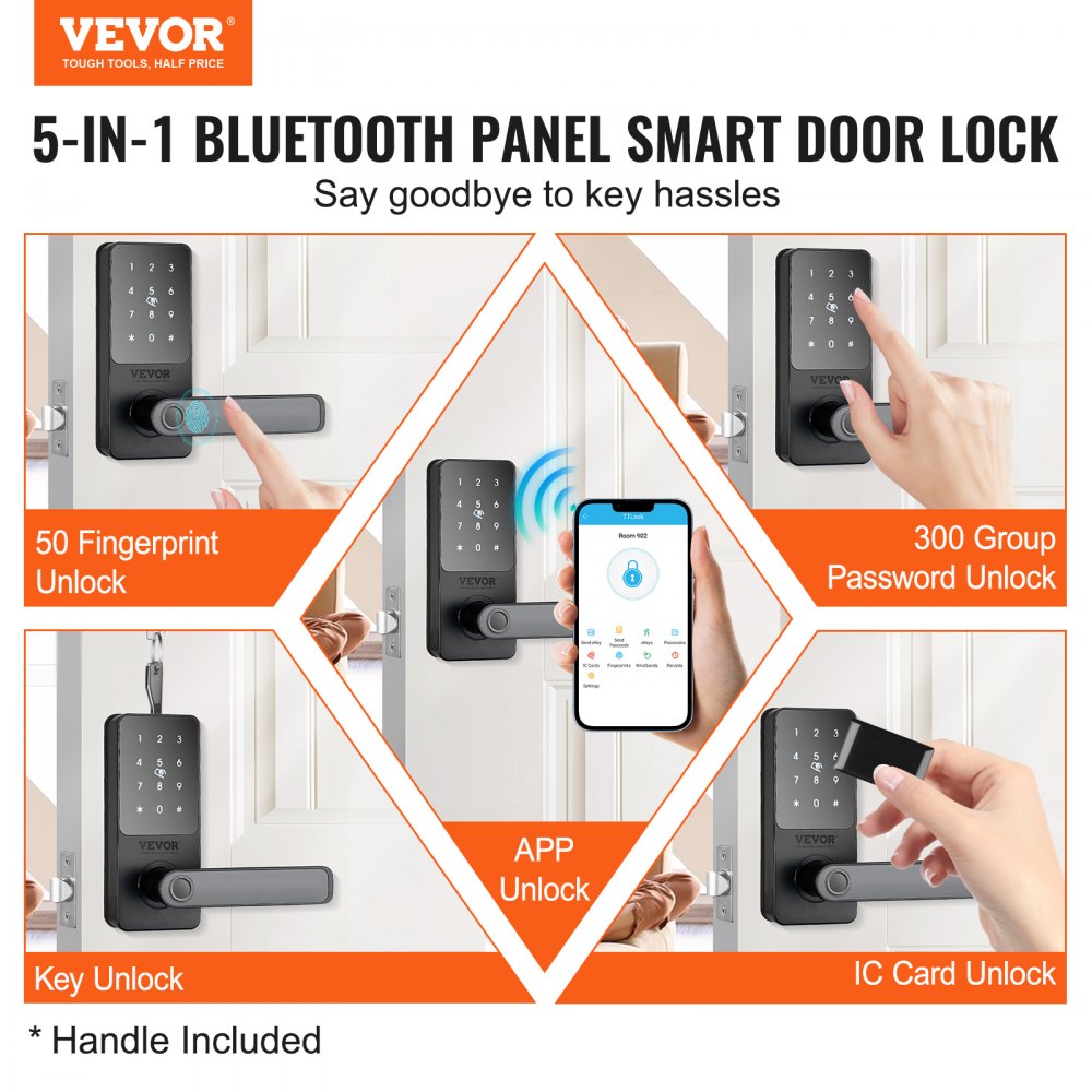 HMI-2005 - Keyless Smart Door Knob with Fingerprint Access