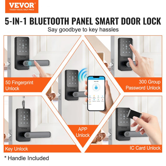 HMI-2005 - Keyless Smart Door Knob with Fingerprint Access