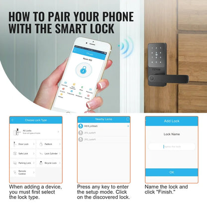 HMI-2005 - Keyless Smart Door Knob with Fingerprint Access