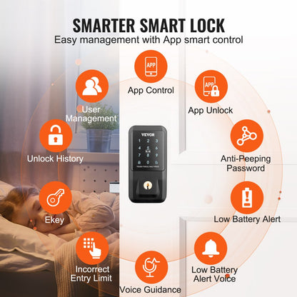 TSL-Y - VEVOR Smart Lock with App Control & Fingerprint Access