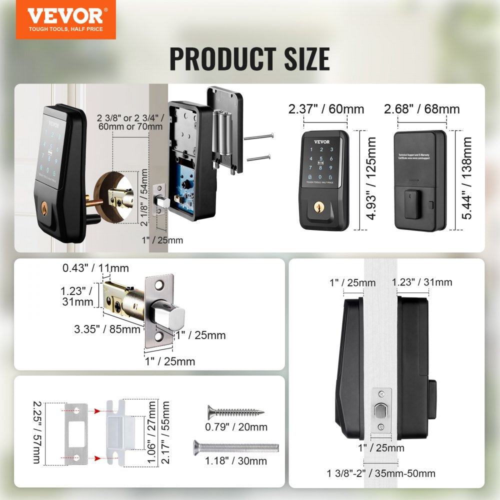 TSL-Y - VEVOR Smart Lock with App Control & Fingerprint Access