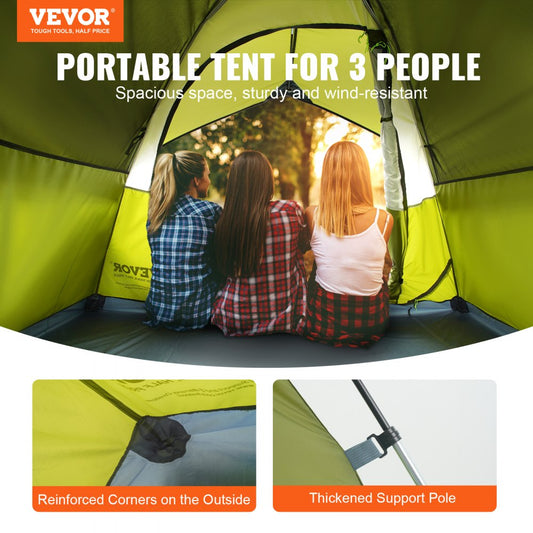 SSCT001 - Waterproof 3-Person Camping Tent for All Weather Adventures