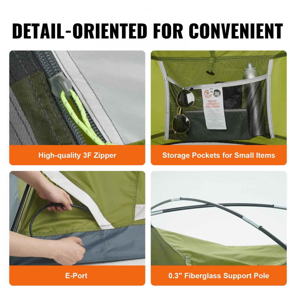 SSCT001 - Waterproof 3-Person Camping Tent for All Weather Adventures