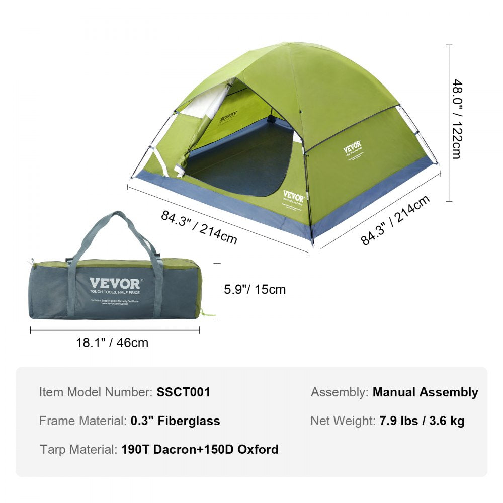 SSCT001 - Waterproof 3-Person Camping Tent for All Weather Adventures