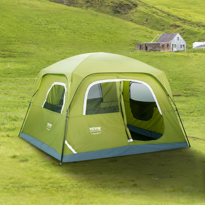 SSCT003 - Spacious 6-Person Waterproof Camping Tent with UV Protection