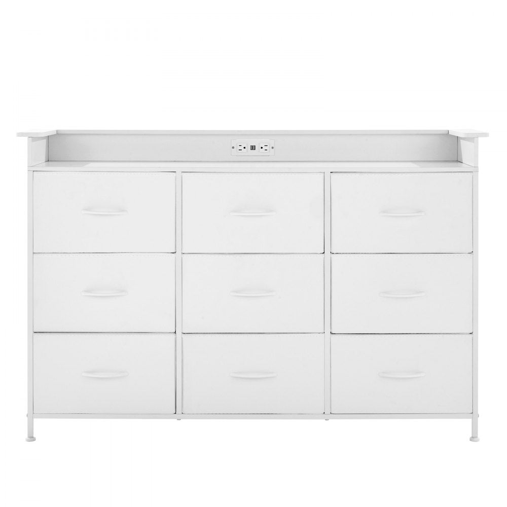 ZWE-BC-SS-11 - 9-Drawer LED Dresser with Remote & Charging Outlets