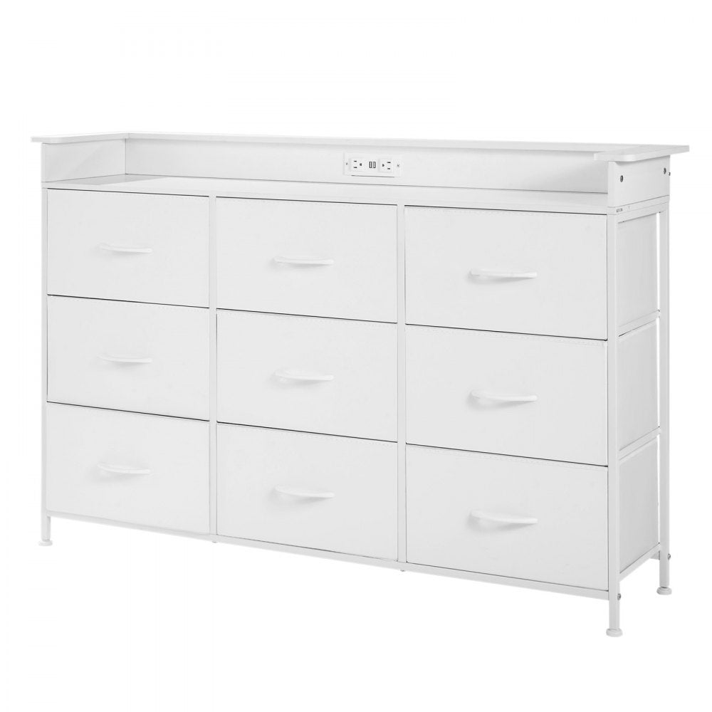 ZWE-BC-SS-11 - 9-Drawer LED Dresser with Remote & Charging Outlets