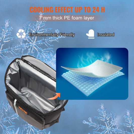 HT2342 - 20L Waterproof Backpack Cooler for 28 Cans, Insulated & Lightweight