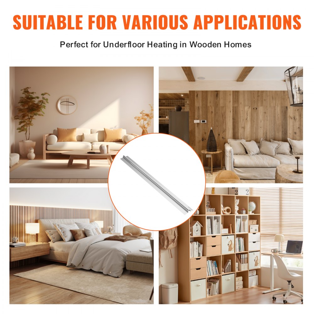 SS4-200 - 4ft Aluminum Heat Transfer Plates for Radiant Floor Heating