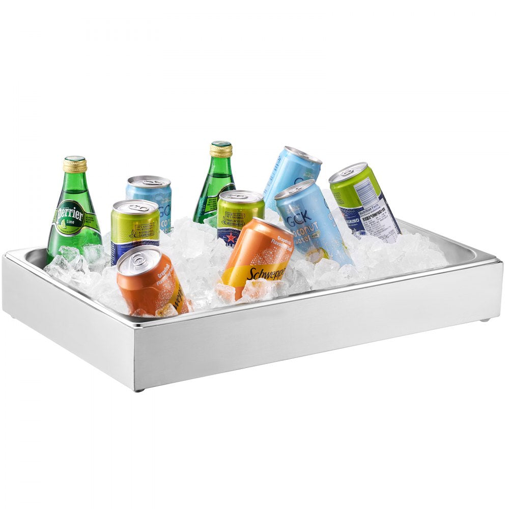 DT-C1130 - Elegant Stainless Steel Food Display Container with Lid & Temperature Control