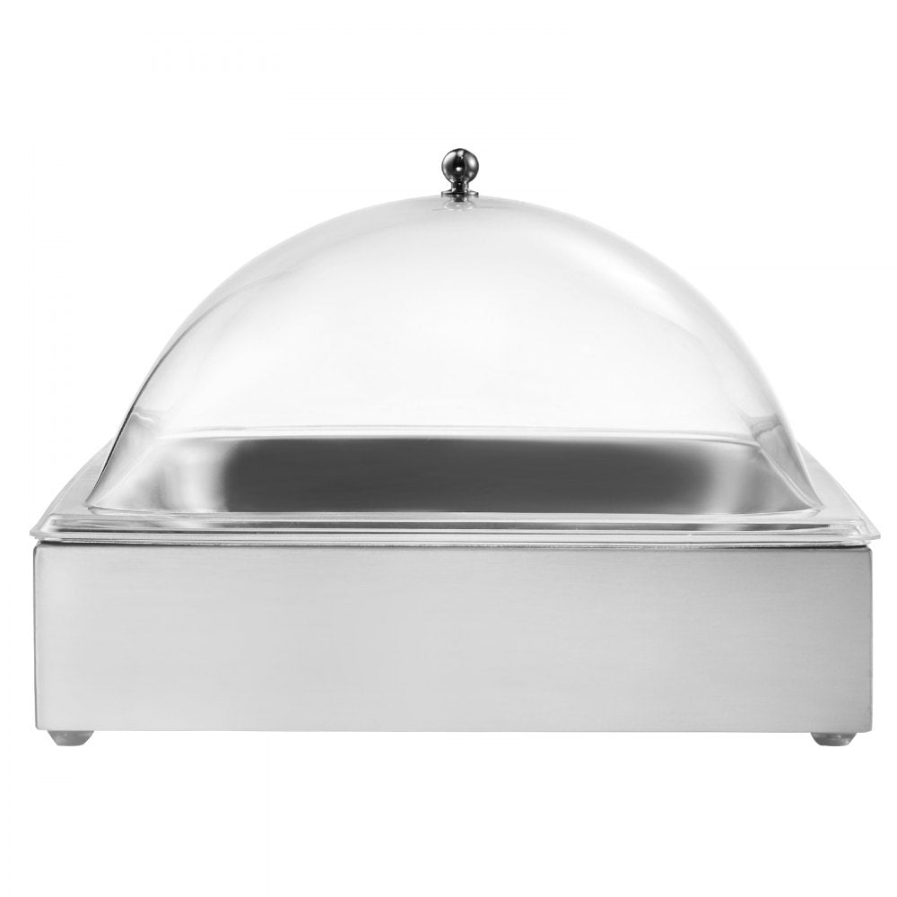 DT-C1129 - Elegant Stainless Steel Food Display Tray with Lid for All Occasions