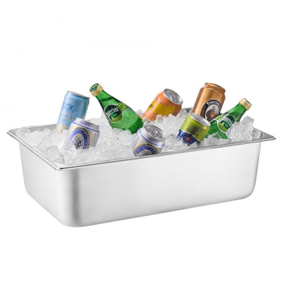 GN1091 - Stainless Steel Buffet Server with Transparent Lid and Temperature Control
