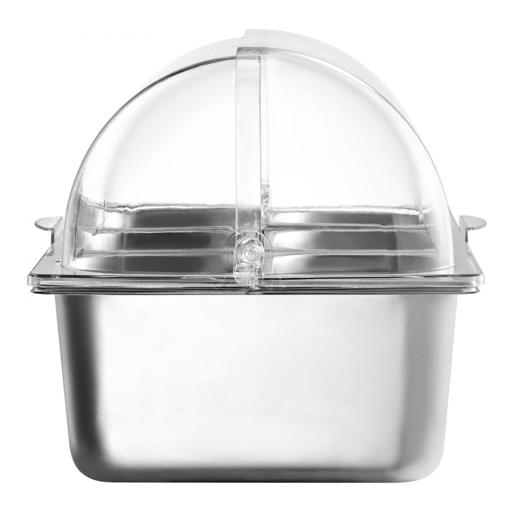 GN1091 - Stainless Steel Buffet Server with Transparent Lid and Temperature Control