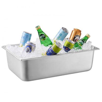 GN1024 - Stainless Steel Buffet Server with Transparent Lid & Dual Temperature Control