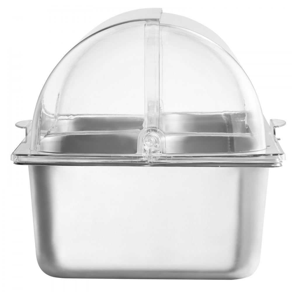 GN1024 - Stainless Steel Buffet Server with Transparent Lid & Dual Temperature Control