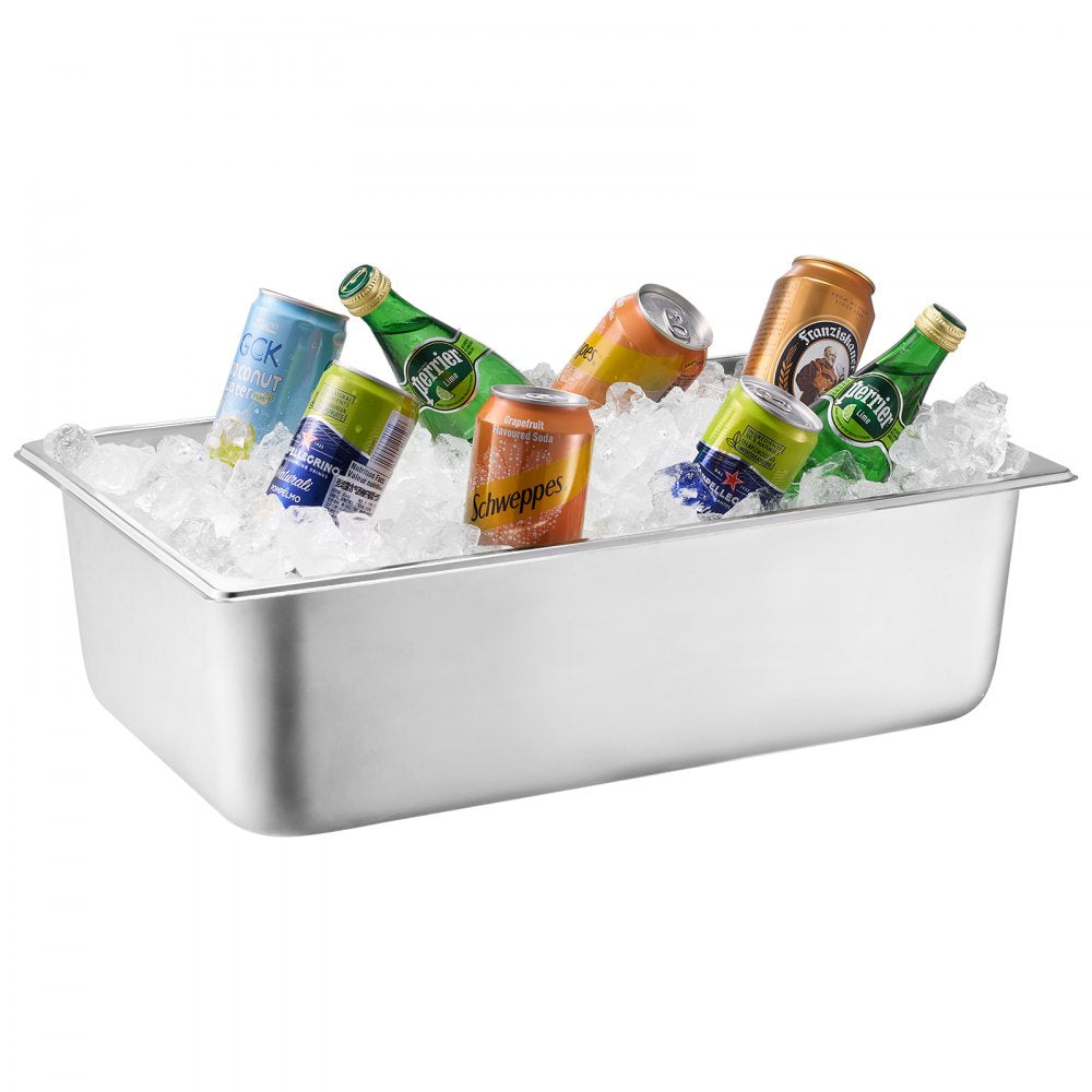 GN1061 - Stainless Steel Food Display Container with Lid and Temperature Control