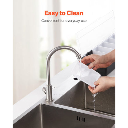 C-1220 - 3cm Ice-Cooled Condiment Server with 6 Compartments and Lid