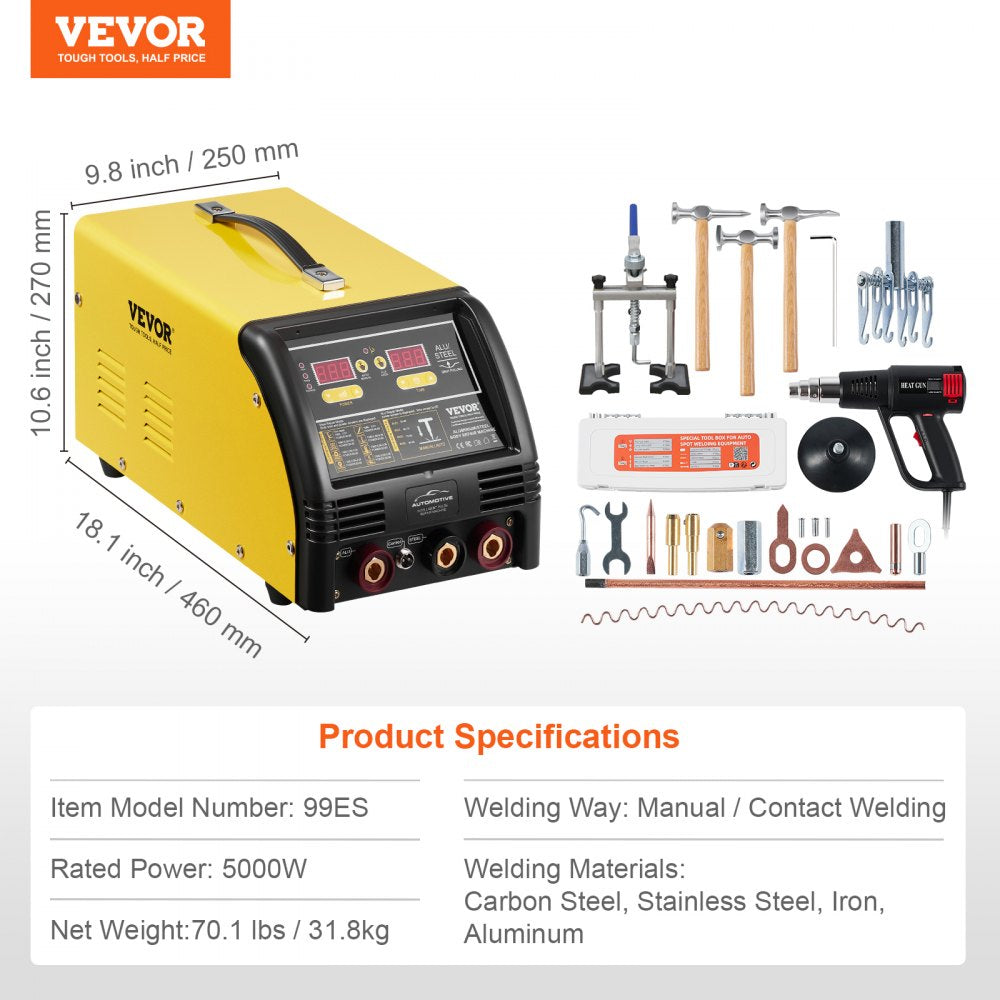 99ES - VEVOR 5KW Dual Pro Stud Welder for Aluminum & Steel Panels