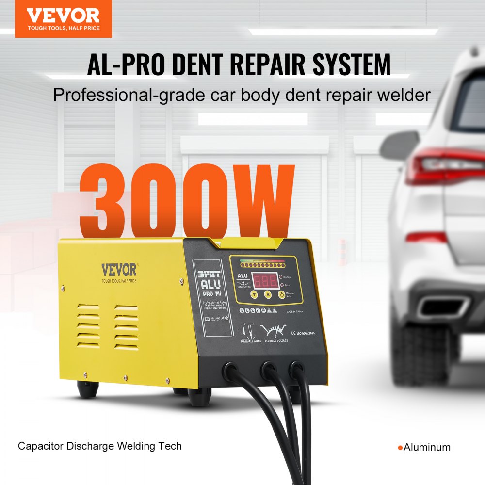 6100 - VEVOR 300W Aluminum Dent Puller with Heat Gun & Bridge