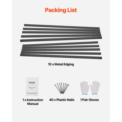 L50in-10 - Durable Aluminum Alloy Landscape Edging, Rust-Resistant & Flexible