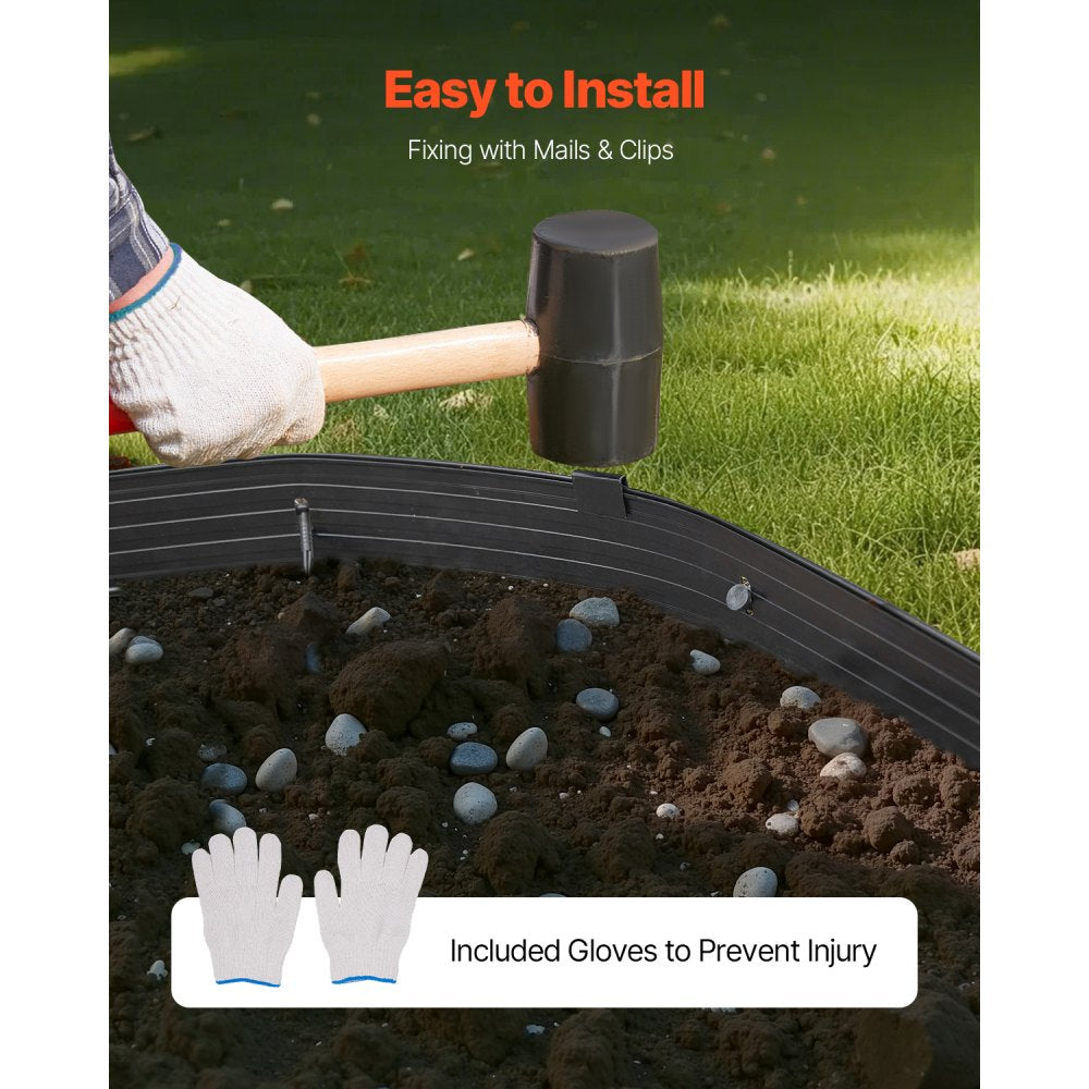 L72in-8 - 72in Bendable Metal Edging for Gardens & Walkways